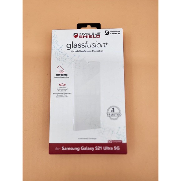 InvisibleShield GlassFusion+ Screen Protector for Samsung Galaxy S21 Ultra 5G - Picture 1 of 4